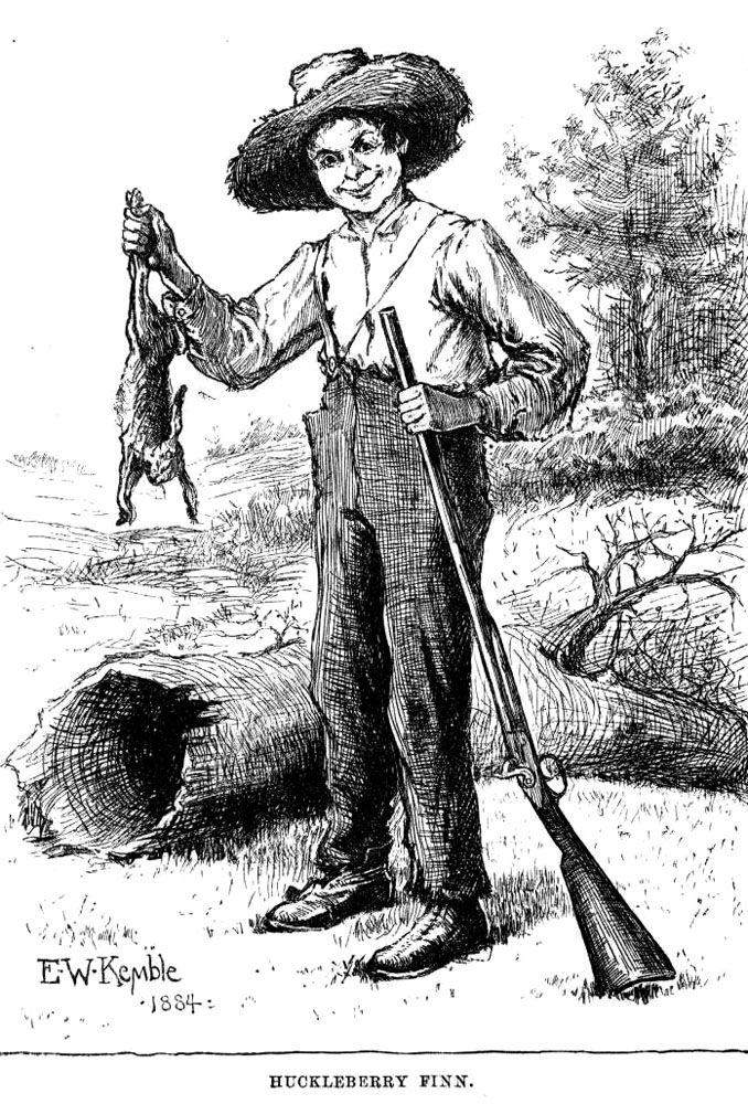 Huckleberry Finn With Rabbit