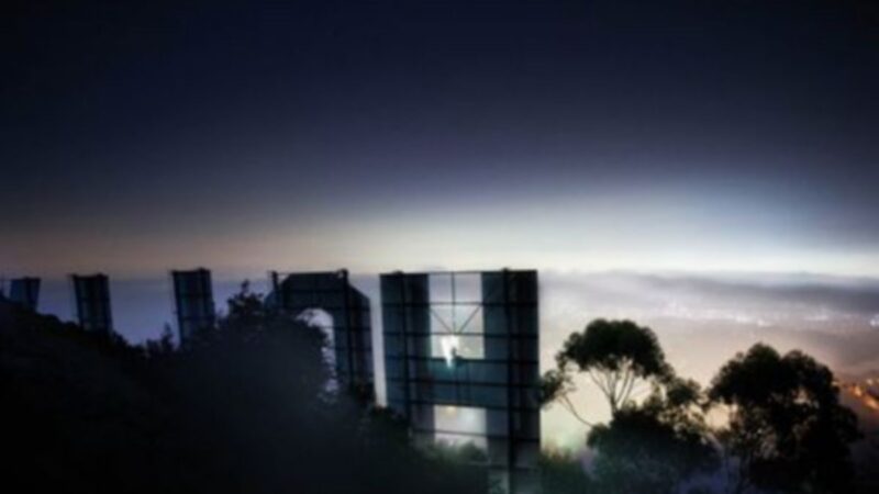 Der Geist am Hollywood-Wahrzeichen