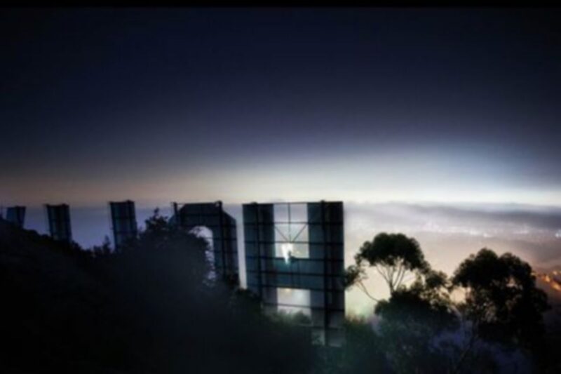 Der Geist am Hollywood-Wahrzeichen