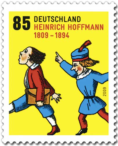 Die Heinrich-Hoffman-Briefmarke
zum 200. Geburtstag
