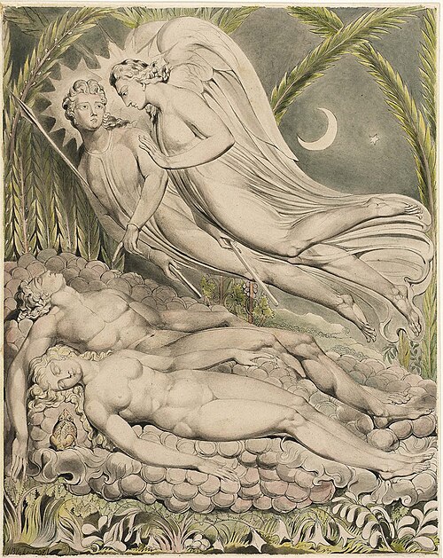 “Adam and Eve” von William Blake, 1808
