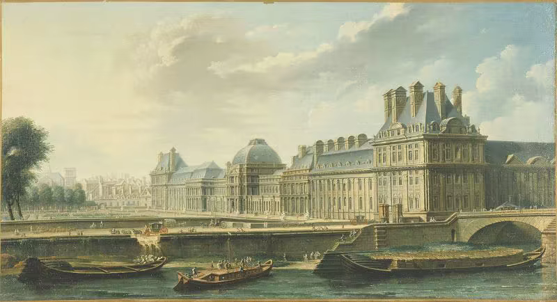 Der Tuilerienpalast, vom Quai d’Orsay aus gesehen
